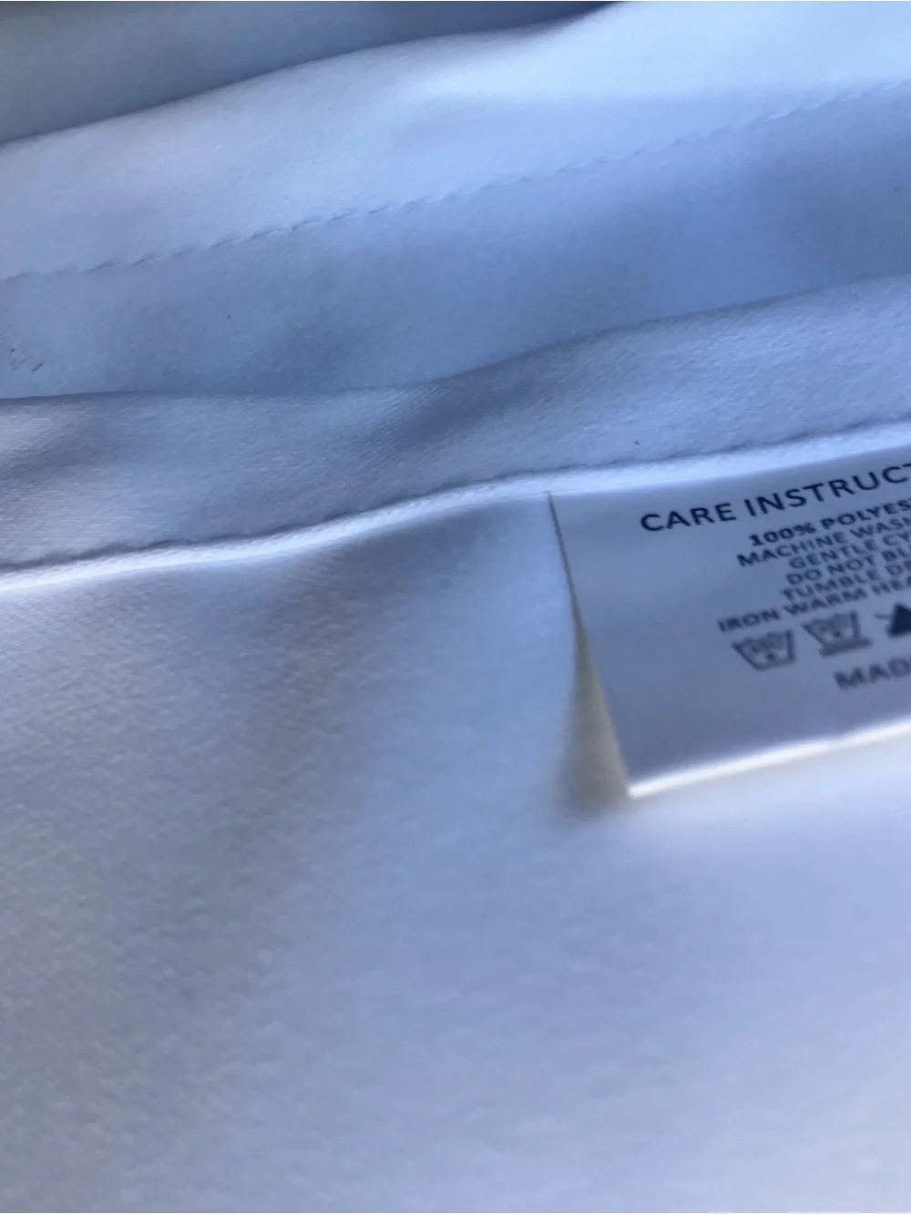 1 panel white curtain with ties